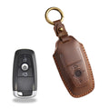 Handcrafted Genuine Leather Key Fob Cover for Ford F-150, Bronco, Explorer (2021-2025)