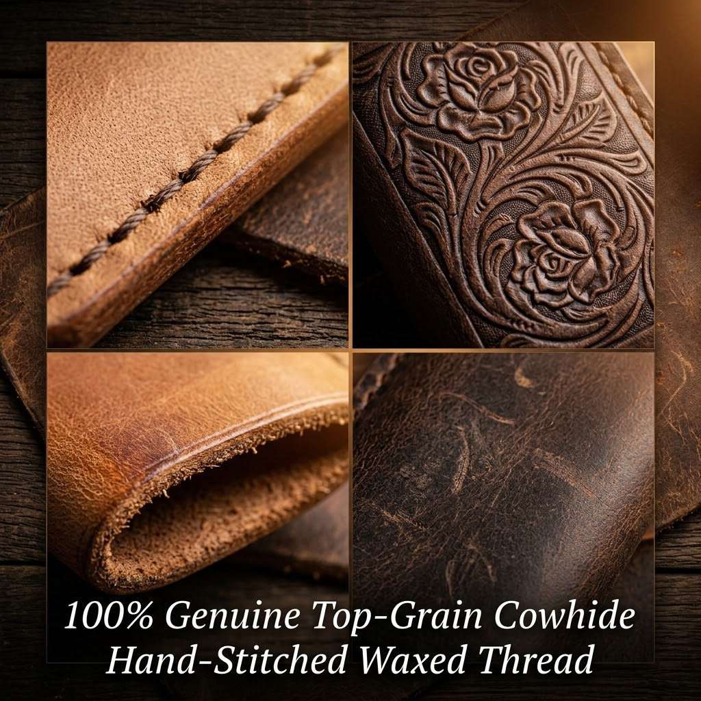 Handcrafted Top-Grain Leather Lighter Case Cover for Standard Zippo - Vintage Embossed Sheath Sleeve, Cool Men's EDC Gift