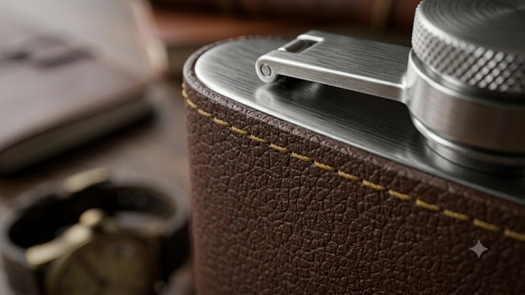 OLDMENS™ Vintage Leather Pocket Hip Flask