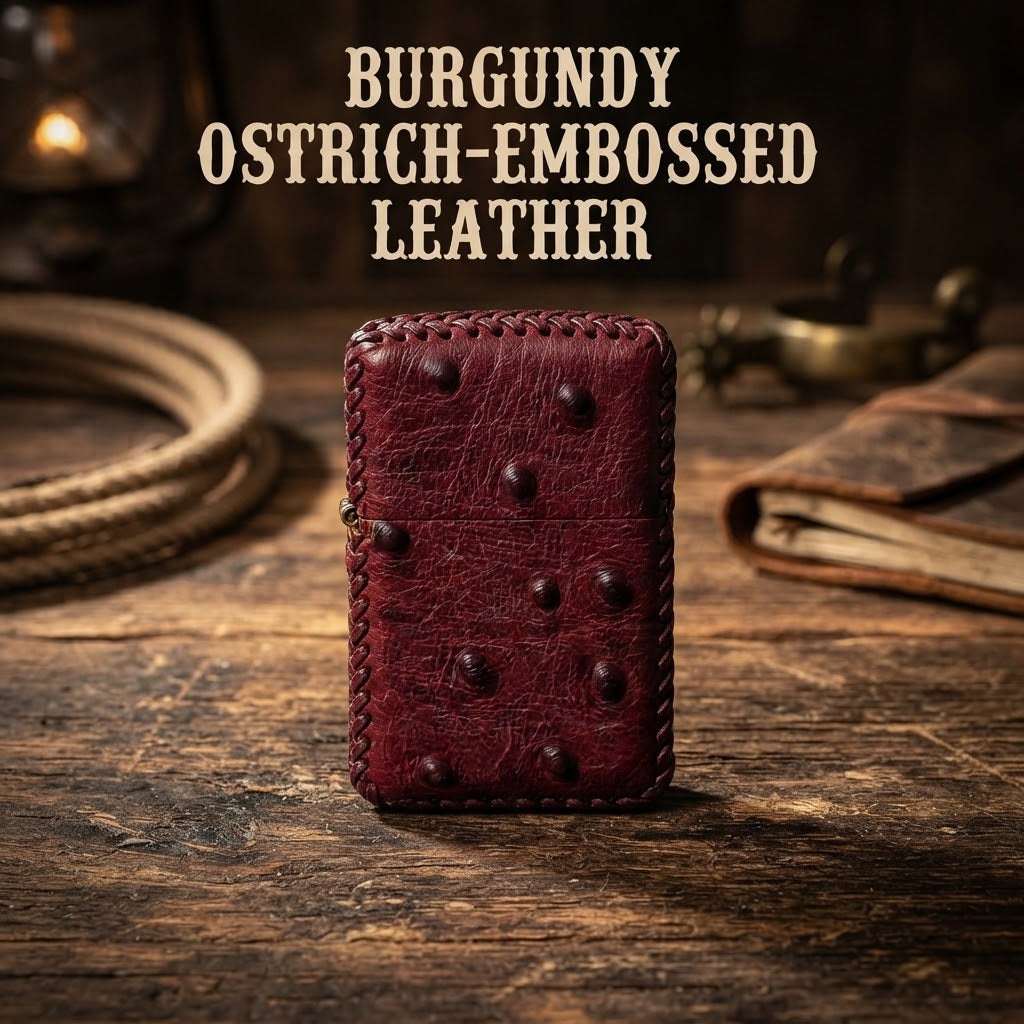 Handcrafted Top-Grain Leather Lighter Case Cover for Standard Zippo - Vintage Embossed Sheath Sleeve, Cool Men's EDC Gift