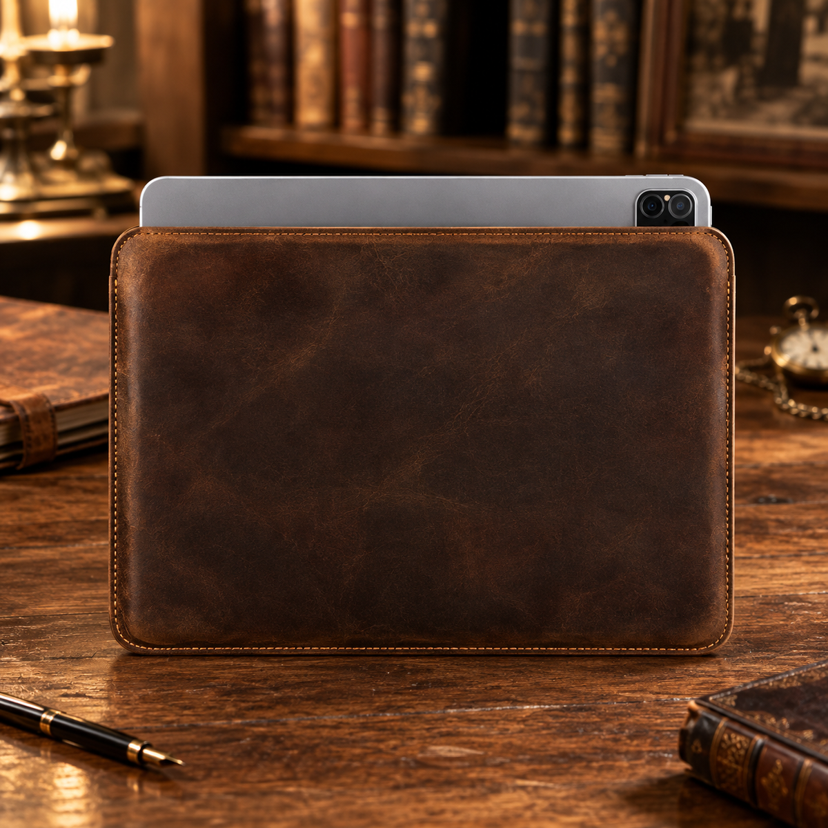 Handmade Genuine Leather iPad Sleeve – Vintage Crazy Horse Leather Case