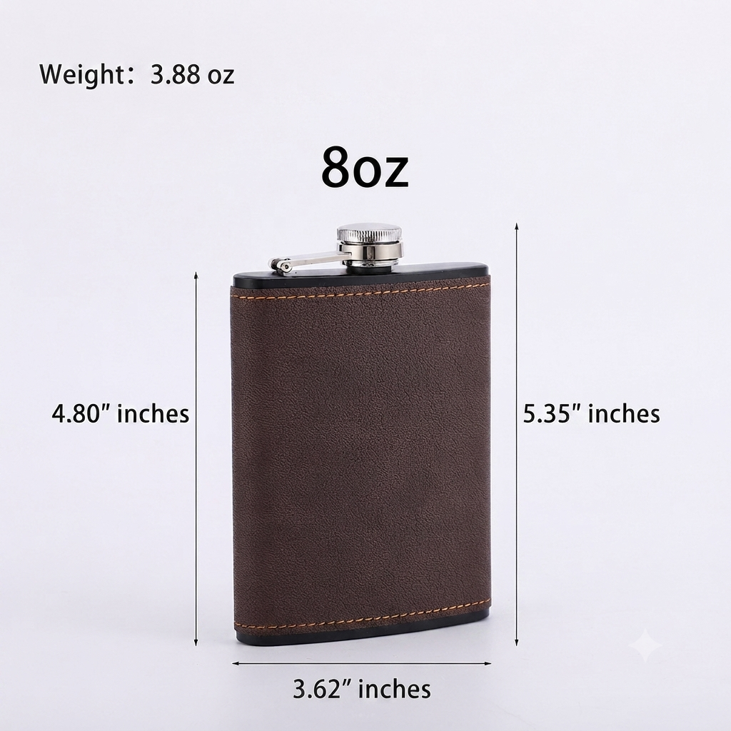 OLDMENS™ Vintage Leather Pocket Hip Flask