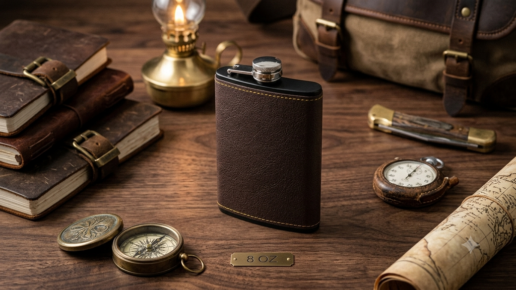 OLDMENS™ Vintage Leather Pocket Hip Flask