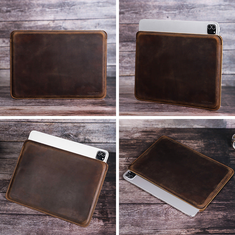 Handmade Genuine Leather iPad Sleeve – Vintage Crazy Horse Leather Case