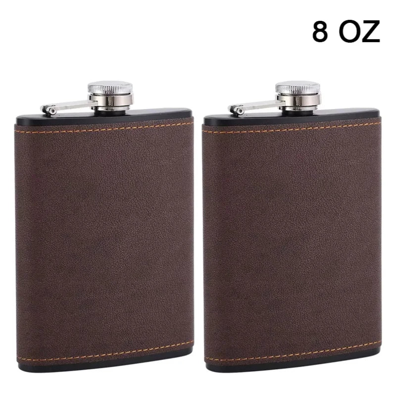 OLDMENS™ Vintage Leather Pocket Hip Flask