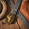 Vintage Western Belt for Men – Classic Embossed PU Leather Belt