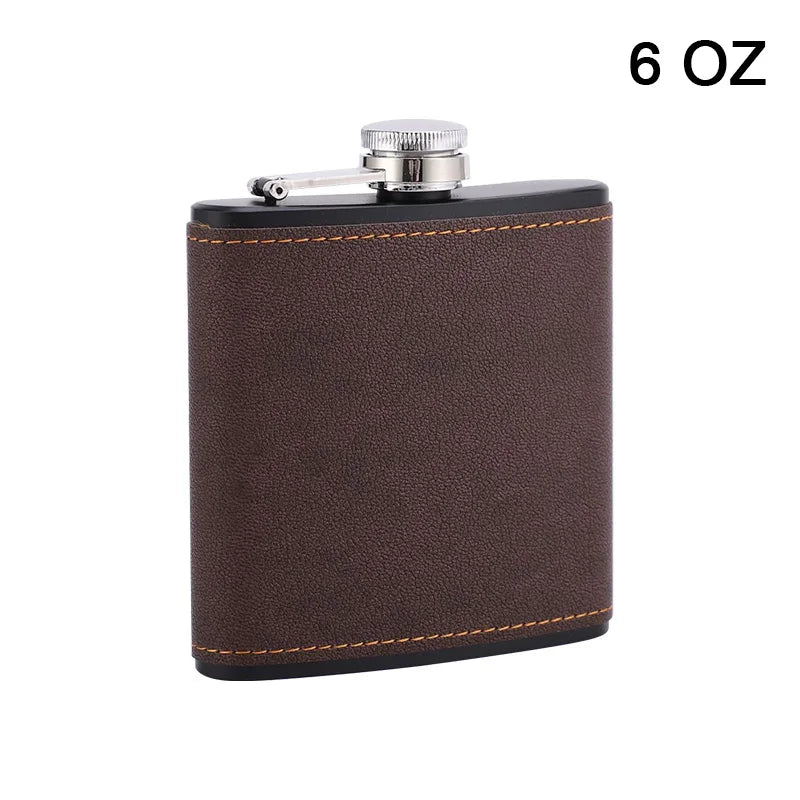 OLDMENS™ Vintage Leather Pocket Hip Flask