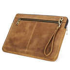 OLDMENS Vintage Crazy Horse Leather Laptop Sleeve for 14.2" MacBook Pro
